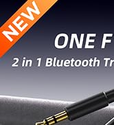 Bluetooth Transmitter Receiver,Wireless Transmitter Suitable for Airplanes,TV, Gym,Supports to 2 ...