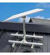Adjustable for Starlink Gen 3/4/4X/V3 Mount for Standing Seam Metal Roof with Starlink Pipe Adapt...