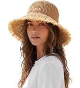Beach Hats for Women - Straw Bucket Hats for Women, Packable Sun Hat Womens with Chin Strap, UPF ...