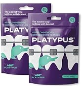 Platypus Orthodontic Flossers for Braces – Unique Structure Fits Under Arch Wire, Floss Entire Mo...