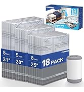 Fantictas Travel Vacuum Storage Bags with Rechargeable Air Pump, 18 Pack Portable Space Saver Bag...