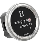 Runleader Mechanical Hour Meter, DC 6V to 80V for Lawn Mower Golf Cart Boat Forklift Motorhome Sa...