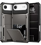 TOPAUX for iPhone Air Wallet Case 5 Credit Card Holder Flip Cover Secure Back Pocket ID Slot Comp...