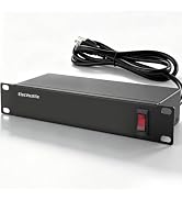 ElecVoztile 10 inch Rack PDU, 4 Rear Outlets, Surge Protected, Metal Case | Heavy Duty, 15A Overl...