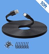 ANLINK 10ft 3M Flat Type USB C Cable, Charging and Data Sync, USB A to USB C Power Charging Cord ...