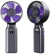 Funme Portable Handheld Fan, 10000mAh Rechargeable Personal Fan with 1-100 Speed Scroll Wheel Con...