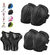 WayEee 6PCS Kids Protective Gear Set, Knee Pads for Kids 3-10 Years Old, Toddler Knee Pads and El...