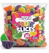 Assorted Fruit Slices Jelly Candy 2lb Bulk Assorted Gummy Candy – Sugar Coated Jelly Candy with S...