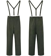 Men's Pioneer Colonial Pants Medieval Peasant Bottoms Halloween Cosplay Trousers With Braces