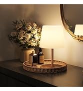 EZVALO Outdoor Cordless Table Lamp, IP65 Waterproof 4500mAh Rechargeble Shower Lamp, Dimmable Tou...