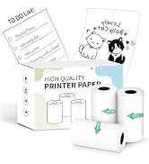 NDYIN Self-Adhesive Thermal Paper, 57mm × 2.8m Mini Printer Papers Sticker Paper Thermal Printing...