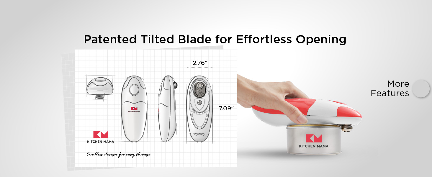 kitchen mama electric can opener opens almost any can industrial can opener smooth edge hands free