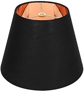 ALUCSET Small Lamp Shade, Barrel Fabric Lampshade for Table Lamp and Floor Light, 6x10x7.5 inch, ...