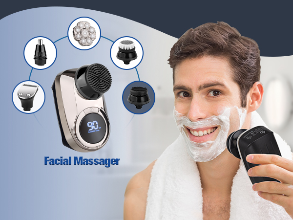 mens skull head shaver shavers for bald men silver round shaver for bald men