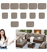 VEGNIC Outdoor Cushion Slipcovers, Patio Cushion Covers Replacement with Ties and Zipper, Waterpr...