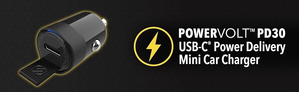 shows 3ow car charger powervolt PD30 mini car charger
