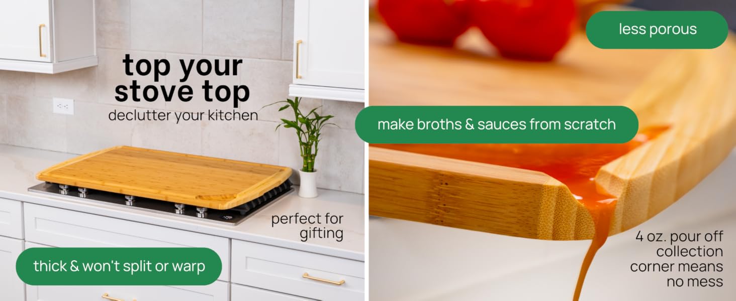 Cutting board mom bamboo kitchen workstation 36 x 24 cutting board carving noodle board