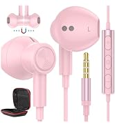 Wired Earbuds with Microphone Noise Cancelling Earphones 3.5mm Headphones HiFi Stereo Clear Call ...