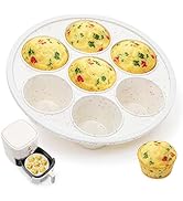Vinino Silicone Muffin Pans for Baking with Metal Reinforced Frame, Nonstick 7 Cup Egg Bite Mold ...