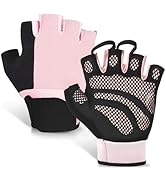 sunnex Weight Lifting Gloves with Extended Wrist Support - High-Grip Silicone Padded Gym Gloves f...