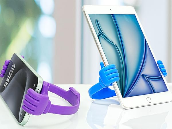 Fun and functional thumbs up phone stand