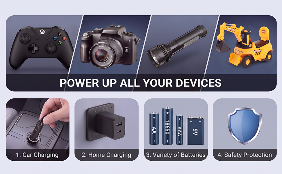 18650 battery charger universal battery charger lithium AA AAA Test capacity battery charger