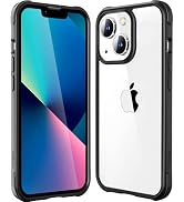Mkeke for iPhone 14 Case for iPhone 13 Case Black Shockproof Bumpers Cases for iPhone 13/14