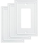 Franklin Brass W35060M-PW-C Classic Beaded Single Decorator Wall Switch Plate/Cover (3 Pack), 3-p...