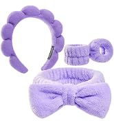 Ztomine Headbands for Women - Spa Headband and Wristband Set