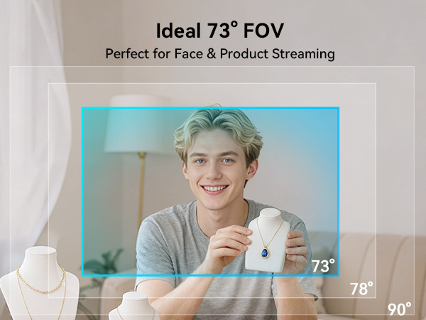 EMEET C60E 4K Webcam with Tripod 73° FOV