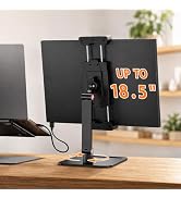 Urmust Portable Monitor Stand with 360°Rotating Base, Metal Tablet Stand for Desk, Stable Heavy B...