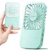 Otlonpe Mini Portable Handheld Fan, Small Rechargeable Pocket Travel Fan with Hand Held Desktop M...