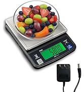 Polit Digital Food Scale KPT EVO 13lb/6kg|Rechargeable Kitchen Scale with LCD Display & Stainless...