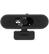2K Webcam, Compatible with PC/Laptop/Mac, Computer Camera with Low-Light Correction, AI Noise-Can...