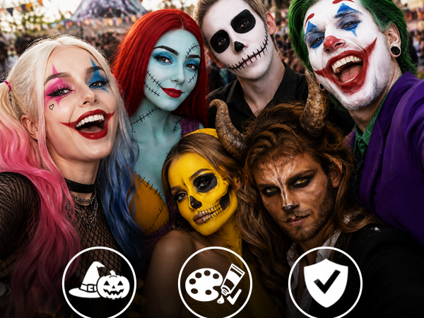 UCANBE Athena Basic Face Paint for Halloween Parties, Festivals, Costume Cosplay and More!