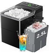 Silonn Ice Maker Countertop with Expandable 2.5L Ice Basket & 1.8L Water Tank, 9 Bullet Ice Cubes...