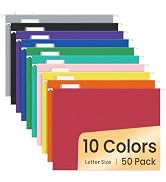 SUNEE Hanging File Folders, 50 Pack Letter Size Hanging File folders with 1/5-cut Tabs, Stay Orga...