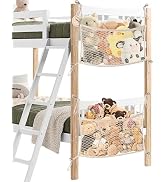 2 Pack Stuffed Animal Storage Net for Kids, Bedside Toy Organizer Net - Neatly Store Your Stuffed...