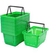 Synaiolma 12PCS Shopping Baskets with Handles, Portable Wire Shopping Basket,Open&Stackable Desig...