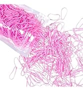Teenitor Rubber Bands for Hair,Elastics for Hair,Elastic Hair Bands,Hair Elastics,300pcs,Pink