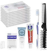 Travel Toiletries Supplies Kits Disposable Toiletry Amenities Set in Bulk, Hygiene Trial Size Per...