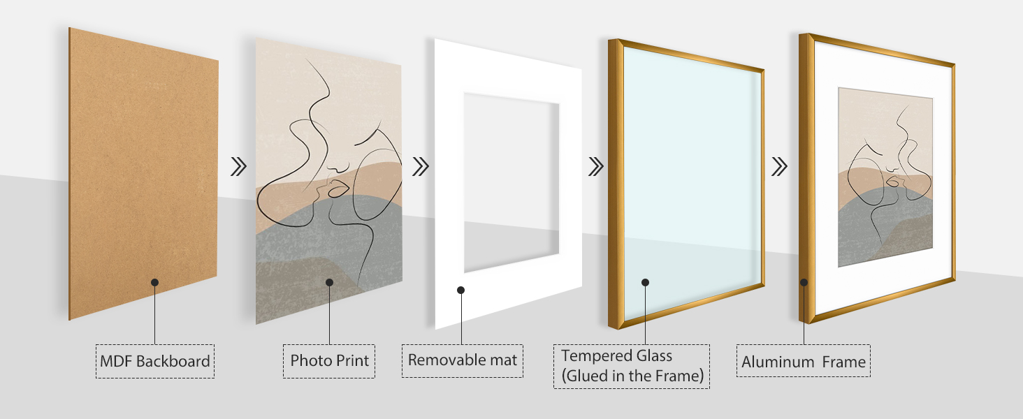 Metal Frame with Real Glass