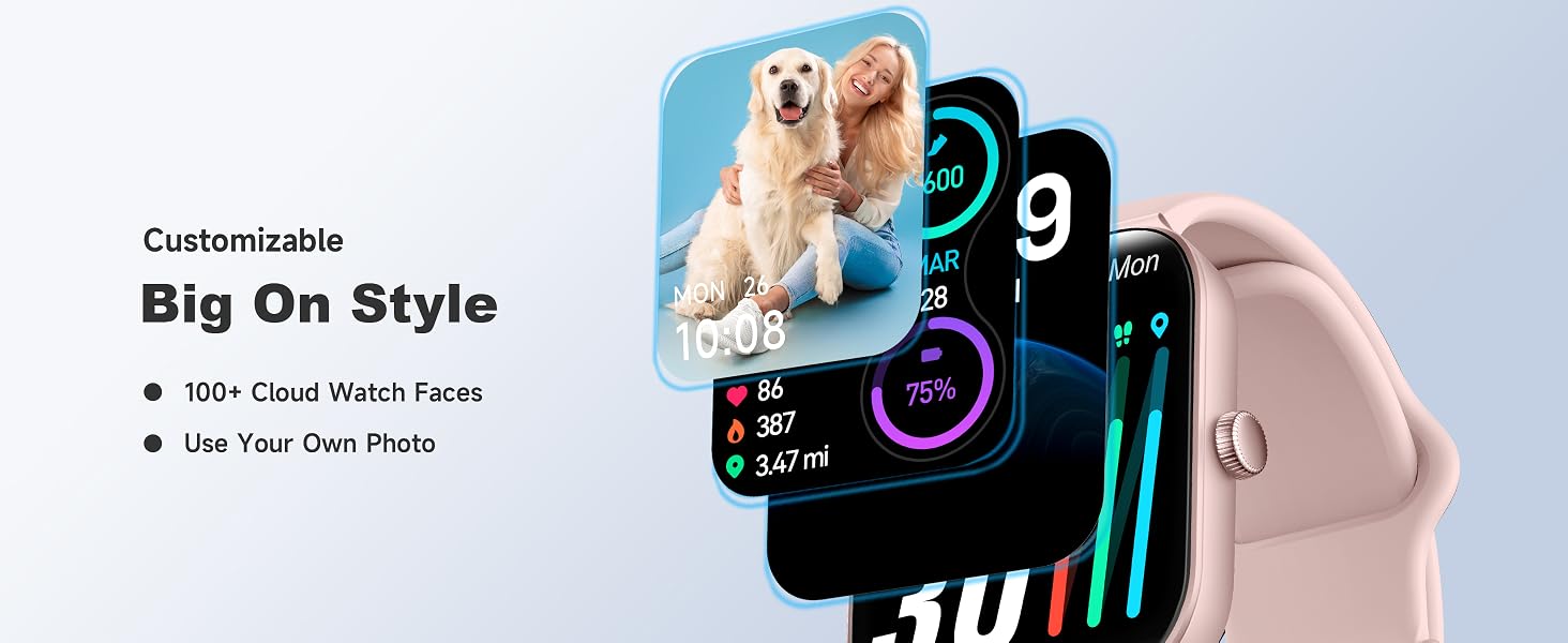 a screenshot of a smartphone showing a woman and a dog.