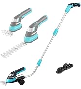 DURATECH Cordless Hedge Trimmer, 7.2V 3-in-1 Handheld Electric Grass Trimmer & Hedge Shears with ...