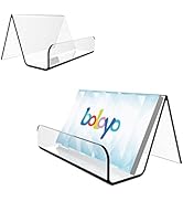 Boloyo Acrylic Business Card Holder for Desk , 6PC Business Card Display Stand Desktop Name Card ...