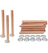 Earssa 30 Set Wood Spiral Candle Wicks, 4.7x0.4inch / 120x10mm, Naturally Smokeless Wick Tube Wit...