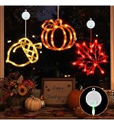 LOLStar Acorn Maple Leaves Pumpkin Thanksgiving Lights, 3 Pack Rechargeable | USB Rechargeable Th...