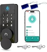 Keyless Entry Door Lock, Biquole Smart Lock with App Control, Fingerprint Door Lock, Electronic K...