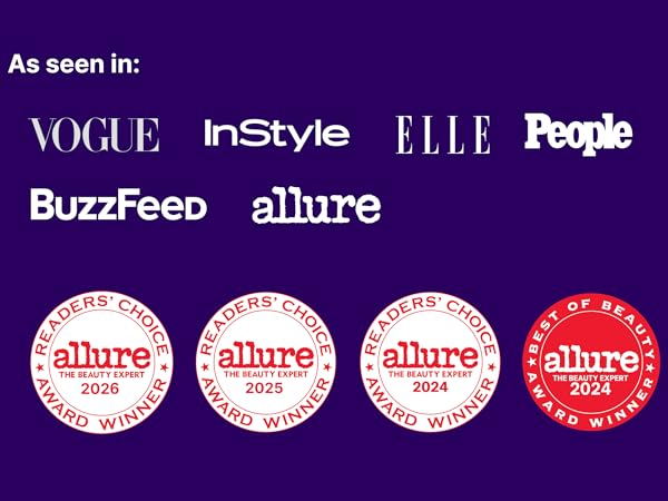 Soniclear award winning facial brush Allure winner as seen in Vogue and People magazine