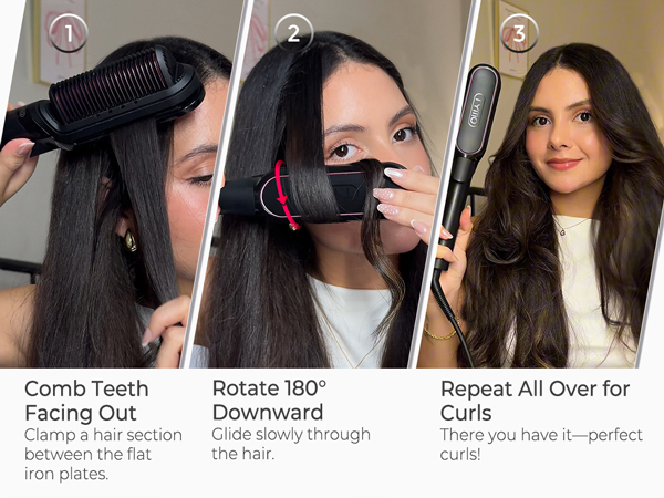 TYMO Flat Iron Hair Straightener Brush